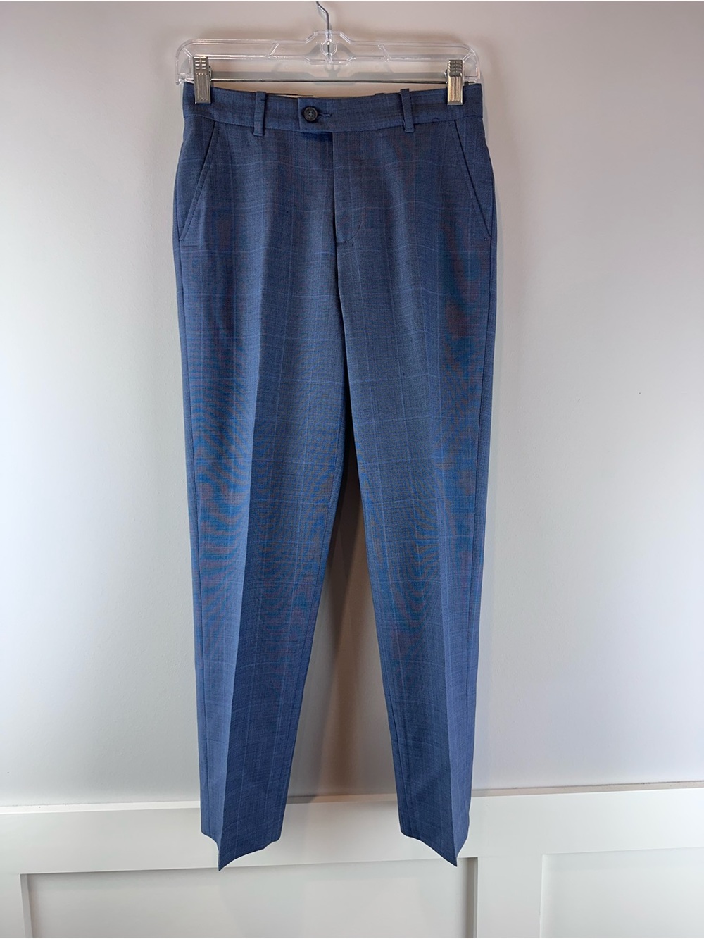 Class Club Boy’s Blue Plaid Wool Blend Suit Pants Size 12